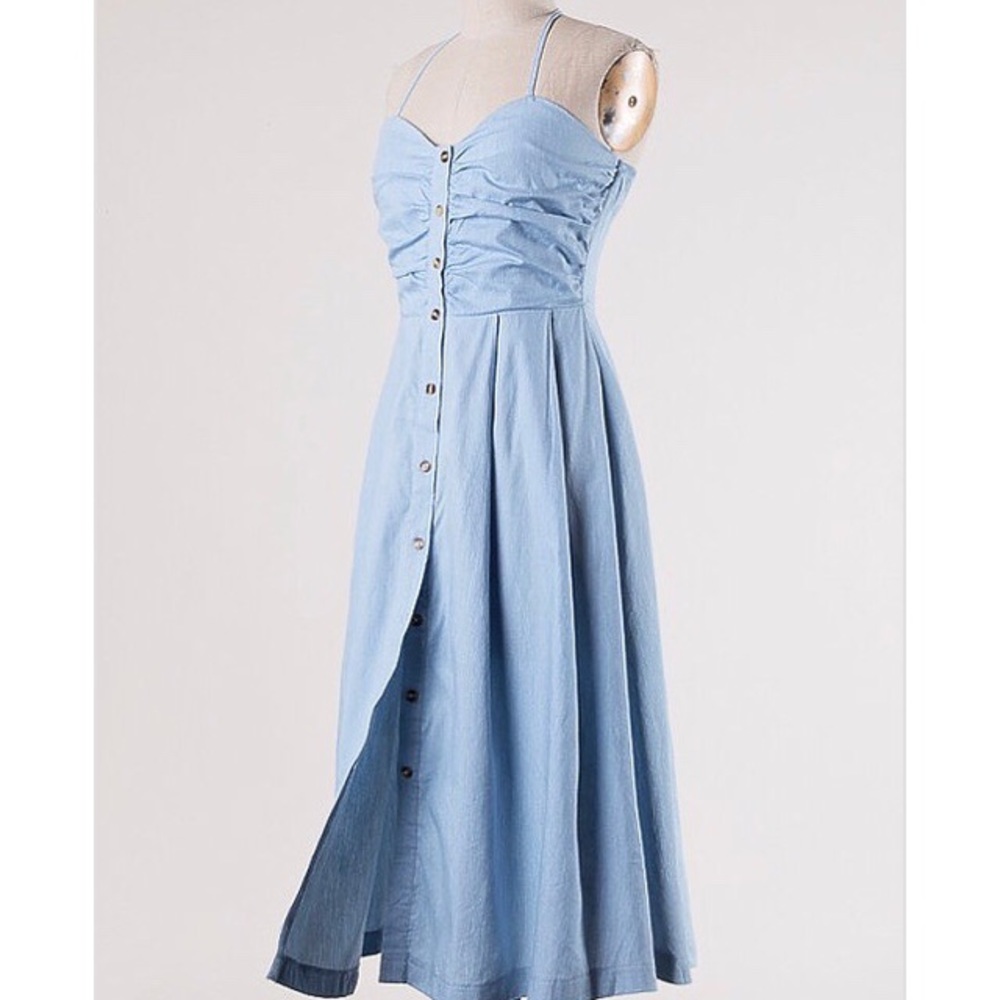Elegant Blue Maxi Dress